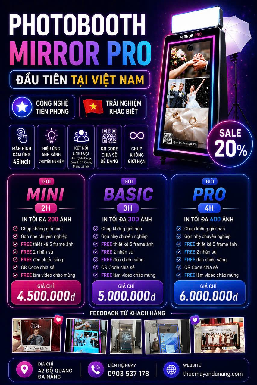 Photobooth Mirror Pro – Bảng giá