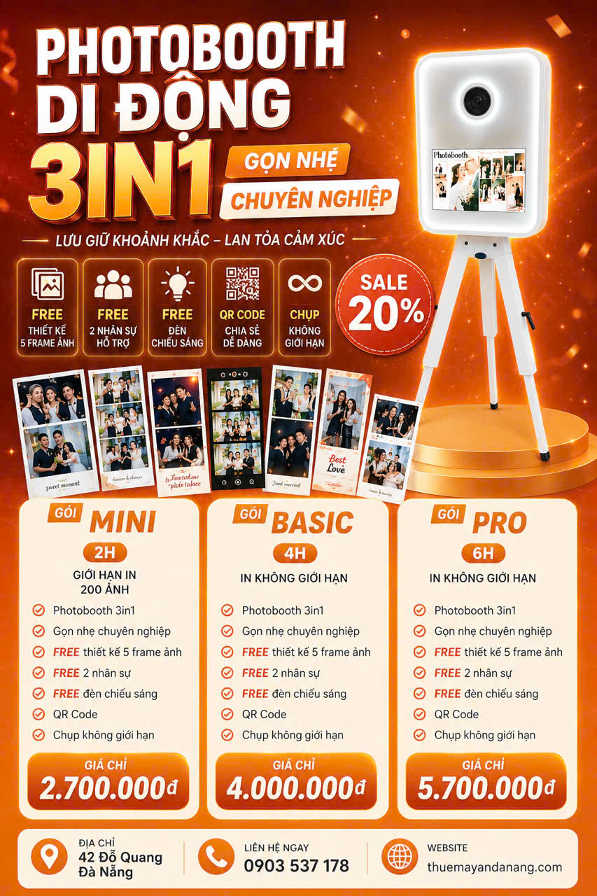 Photobooth Di Động 3in1 – Bảng giá
